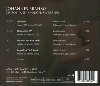 Malmö Opera Orchestra, Joseph Swensen - Brahms: Sinfonia in B (orch. Trio op.8) (2012)
