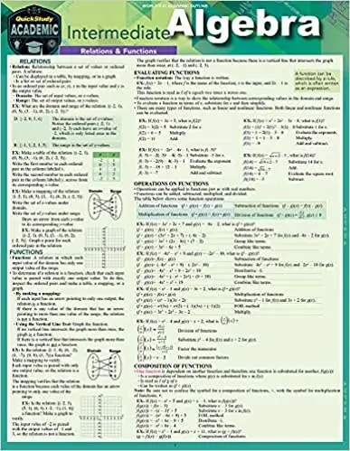 Intermediate Algebra: A Quickstudy Laminated Reference Guide / AvaxHome