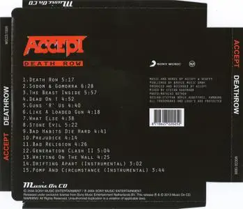 Accept - Death Row (1994) {2013, Reissue}