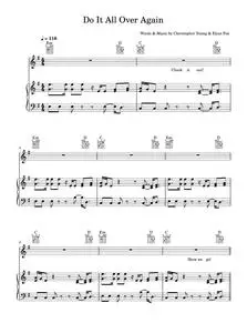 Do it all over again - Elyar Fox (Piano-Vocal-Guitar (Piano Accompaniment))