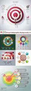 Vectors - Target Infographics Backgrounds 12