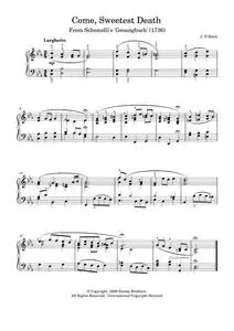 Come, Sweetest Death - Johann Sebastian Bach (Piano Solo)
