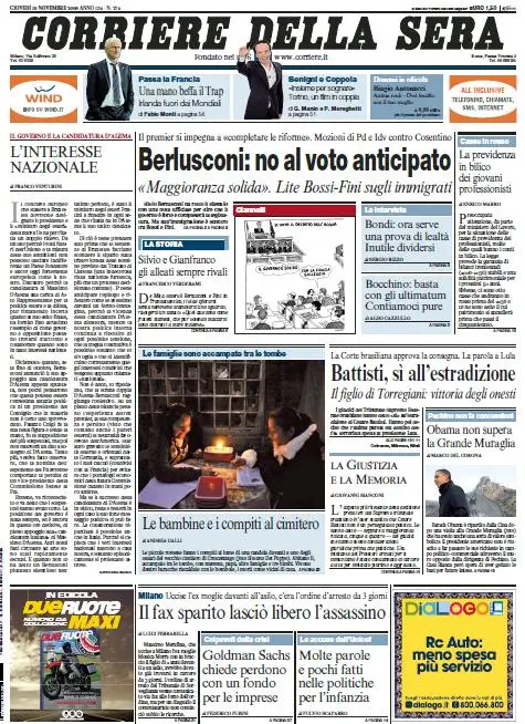 Il Corriere della Sera (19-11-09)