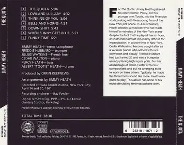 Jimmy Heath - The Quota (1961) {Riverside OJCCD-1871-2 rel 1995}