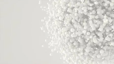 3D White Spheres On A White Background 1552905