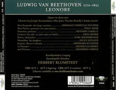 Rundfunkchor Leipzig, Staatskapelle Dresden, Herbert Blomstedt - Beethoven: Leonore, Op.72 (1977) 2 CDs, Reissue 2014
