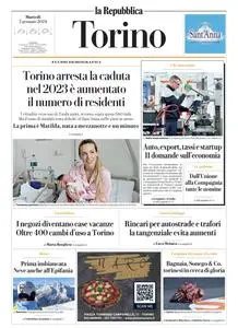 la Repubblica Torino - 2 Gennaio 2024