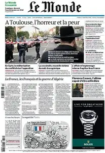 Le Monde et Supplément Economique du Mardi 20 Mars 2012