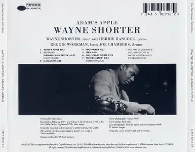Wayne Shorter - Adam's Apple (1966) (ft. Herbie Hancock) {2003 Blue Note RVG Remaster} [re-up]