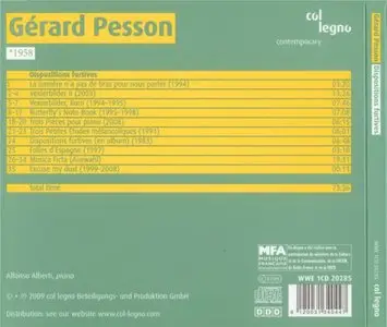 Gérard Pesson - Dispositions furtives (2009)