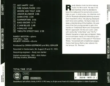 Randy Weston Trio - Get Happy (1955) [Remastered 1995]