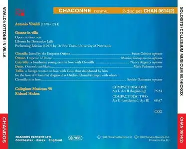 Richard Hickox, Collegium Musicum 90 - Antonio Vivaldi: Ottone in villa (1998)