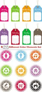 Vectors - Different Color Elements Set
