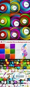 Vectors - Colorful Waves Backgrounds 13