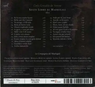 La Compagnia del Madrigale - Carlo Gesualdo da Venosa: Sesto libro di madrigali 1611 (2013)
