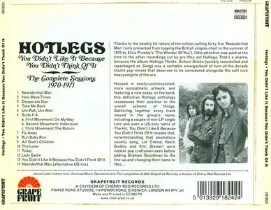 Hotlegs - You Didn't Like It Because You Didn't Think Of It: The Complete Sessions 1970-1971 (2012)