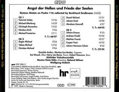 Wolfgang Helbich, Musica Fiata Köln, Alsfelder Vokalensemble - Angst der Hellen und Friede der Seelen (1995)