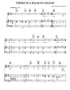 There is a balm in gilead - African-American spiritual. (Piano-Vocal-Guitar)