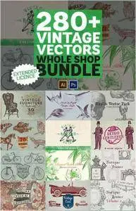 CreativeMarket - Vintage Vectors Mega Bundle