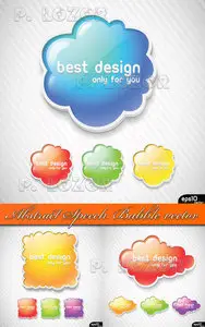 Abstract Speech Bubble vector