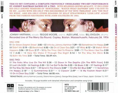 Johnny Hartman - Boston Concert 1976 (2007) {2CD Set, Gambit Records 69276}