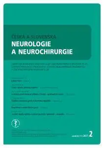 Česká a slovenská neurologie a neurochirurgie - Číslo 2 2017
