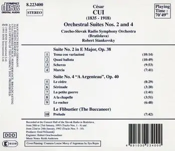 Robert Stankovsky, Slovak Radio Symphony Orchestra - César Cui: Orchestral Suites Nos. 2 & 4; Le Flibustier (1993)