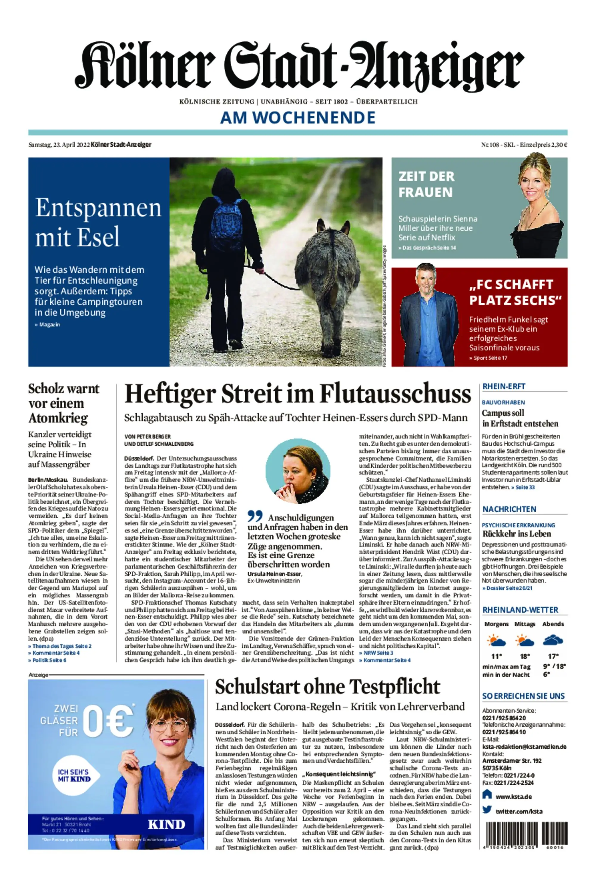 Kölner Stadt-Anzeiger Köln-Land/Erftkreis – 23. April 2022