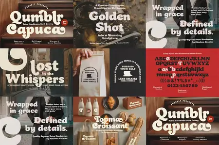 Qumblr Capuca - Retro Hand-drawn Serif Groovy Font