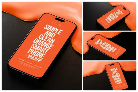 EE - Orange Liquid Smartphone Mockup Q7YV2B4