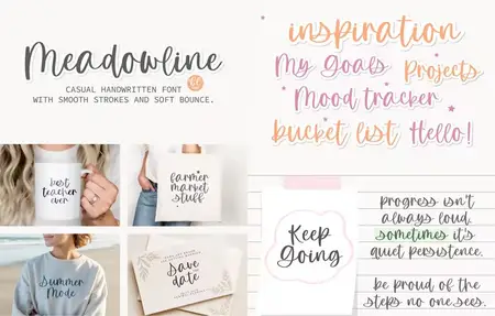 Meadowline - Casual Handwritten Script Font