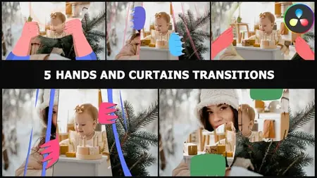Hands And Curtain Backgrounds And Transitions | DaVinci Resolve 57922145