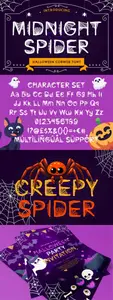 Midnight Spider - Halloween Cobweb Font BX2WATY