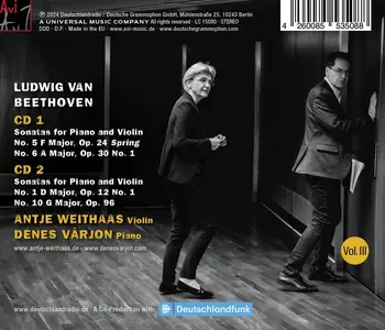 Antje Weithaas, Dénes Várjon - Ludwig van Beethoven: Violin Sonatas Nos. 1, 5, 6 & 10 (2024)