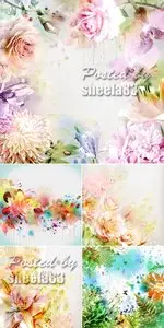 Stock Photo - Watercolor Flowers