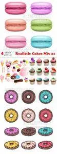 Vectors - Realistic Cakes Mix 21