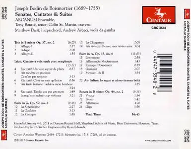 Arcanum Ensemble - Joseph Bodin de Boismortier: Sonates, Cantates & Suites (2017)