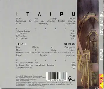 Philip Glass - Itaipu and Three Songs for Choir a Cappella