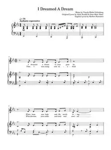 I Dreamed A Dream - Boublil and Schonberg (Piano Vocal)