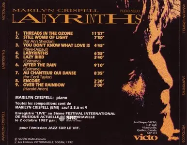 Marilyn Crispell - Labyrinths (1987) {Victo}
