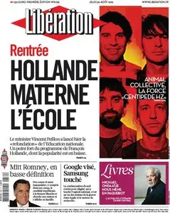 Libération du Jeudi 30 Aout 2012