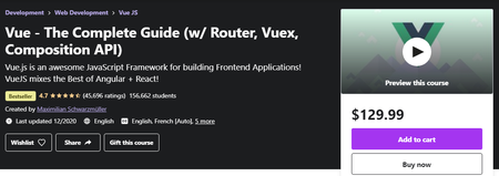 Vue - The Complete Guide (w/ Router, Vuex, Composition API) (Updated)