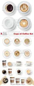 Vectors - Cups of Coffee Set