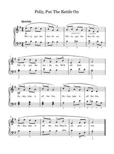 Polly Put The Kettle On - Traditional Nursery Rhyme (Easy Piano)