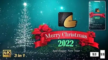 4K Fantastic Christmas Logo Opening 34591311