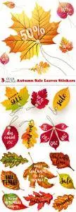 Vectors - Autumn Sale Leaves Stickers