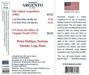 Brian Mulligan & Timothy Long - Dominick Argento: The Andrée Expedition - From the Diary of Virginia Woolf (2017)