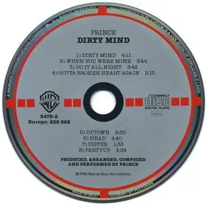Prince - Dirty Mind (1980) [1984, Reissue] {W.-Germany Target CD}