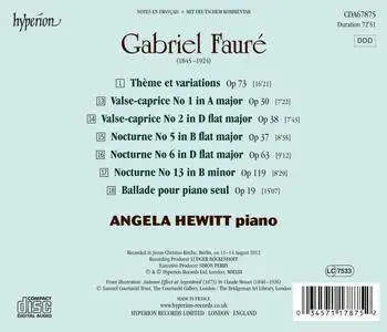 Angela Hewitt - Faure: Piano Music (2013) [Official Digital Download 24/44]