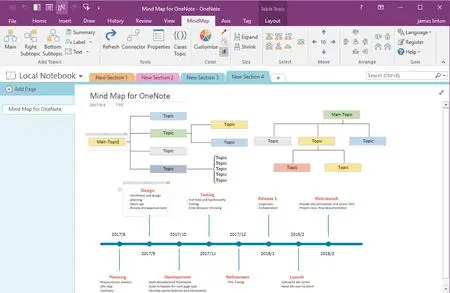 OneNoteGem Mind Map for OneNote 2021 v11.3.0.72